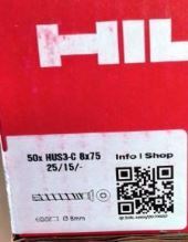 HILTI - Анкер-шуруп для бетона 8x75 с потайной головкой