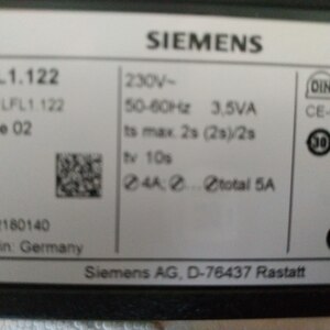 Блок управления  горением  Siemens Lfl1.122,   автом