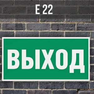 Знак Указатель выхода E22