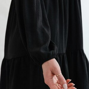 Универсальное свободное короткое платье трапеция с длинными рукавами &quot;Богема&quot;