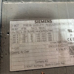 Двигатель электрический 1PH8186-1DD00-2FA1 Siemens