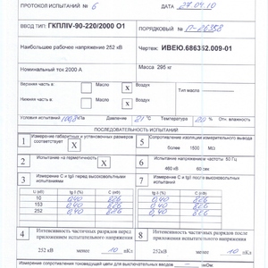 Ввод линейный (герметичный) 220кВ ГКЛП-IV-90-220/2000 01