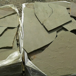 Камень серо-зеленый природный песчаник дикий натуральный пластушка